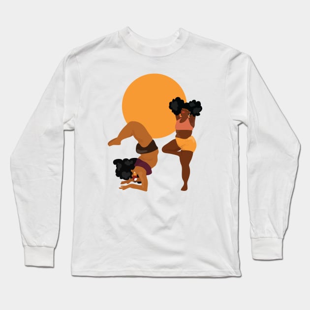 Yoga Long Sleeve T-Shirt by phathudesigns 